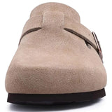 Mavira | Comfort Clogs van Echt Suède & Kurken Voetbed