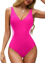 Fuchsia shaping badpak met optisch slank silhouet 
