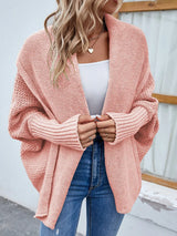 Oversized gebreid vest in roze kleur – Salejano