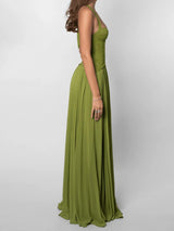 Elvaria | Luxe Maxi Jurk met Corset Top & Plissé Rok