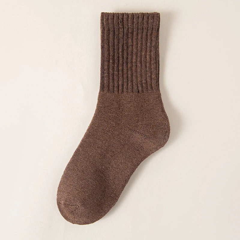 Veluna | 5er-Pack kuschelige gefütterte Wintersocken mit Plüschfutter