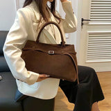 Belviora | Luxe Handtas met Suède Look & Buckledetail