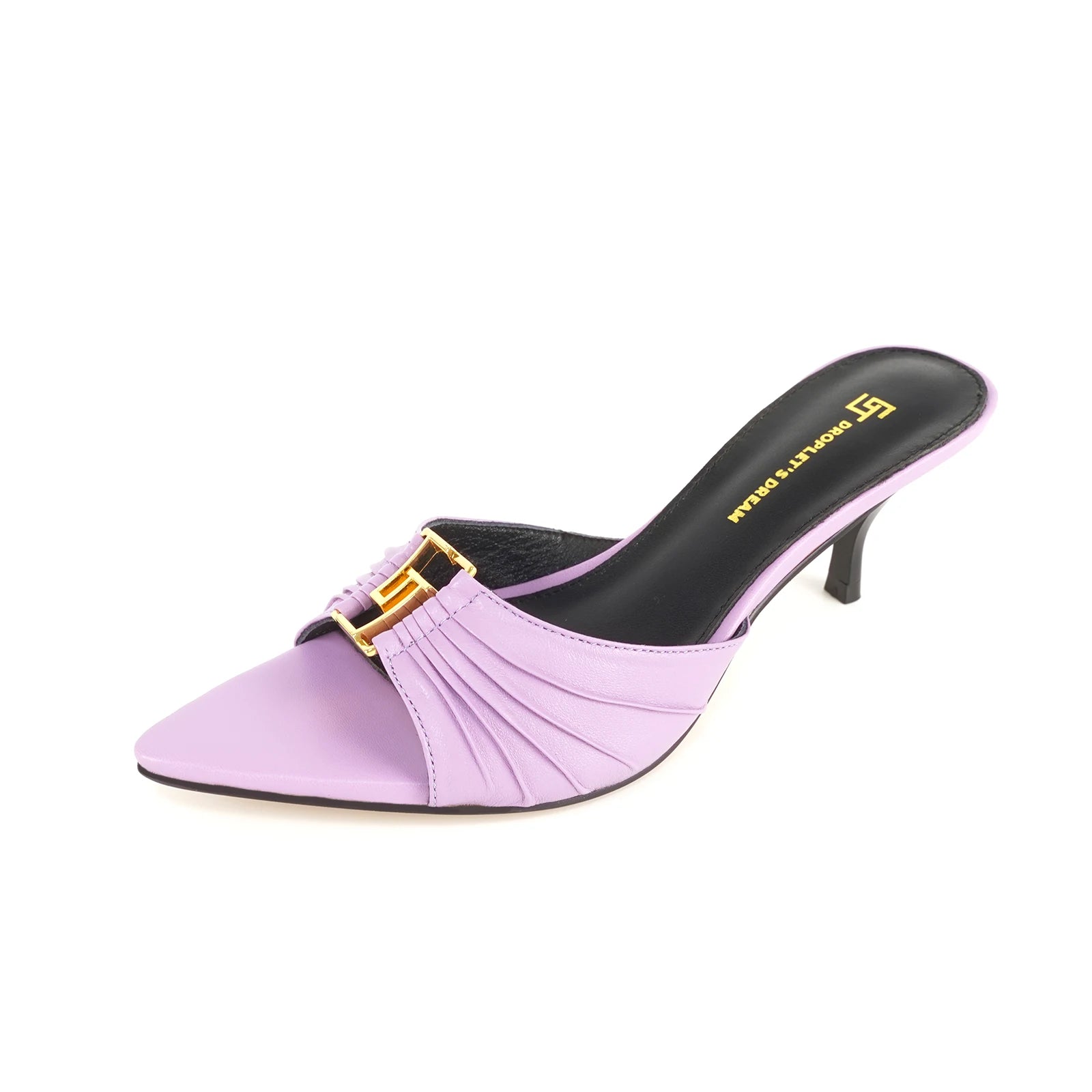 violet kleurige kitten heels met chic design