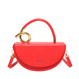Rode designer inspired handtas met gouden swirl handvat – Cult Gaia lookalike
