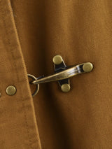 Marleau Jacket | Camel workwear jacket with corduroy collar and toggle closure