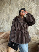 Mirellia | Luxe Imitatiebontjas met Vintage Look & Oversized Fit