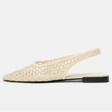 Aurelia | Ballerine slingback in mesh intrecciato