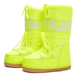 Snow boots dames neon groen waterafstotend