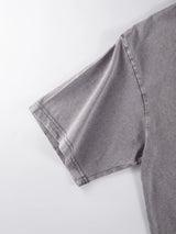 Waggy Tee | Oversized T-shirt met Teckelprint in Zachte Waslook