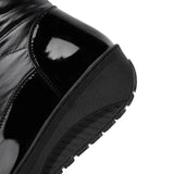 Narella Overknee Winterboots | Zwarte Overknee Laarzen met Strikdetail & Warme Voering