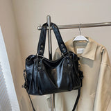 Velmira Vintage | Large Vegan Leather Shoulder Bag