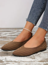 Breeza | Ademend Geweven Ballerina's met Stretch & Comfortzool