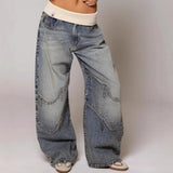 Seyra | Baggy Wide-Leg Jeans met Rib Tailleband & Streetstyle Vibes