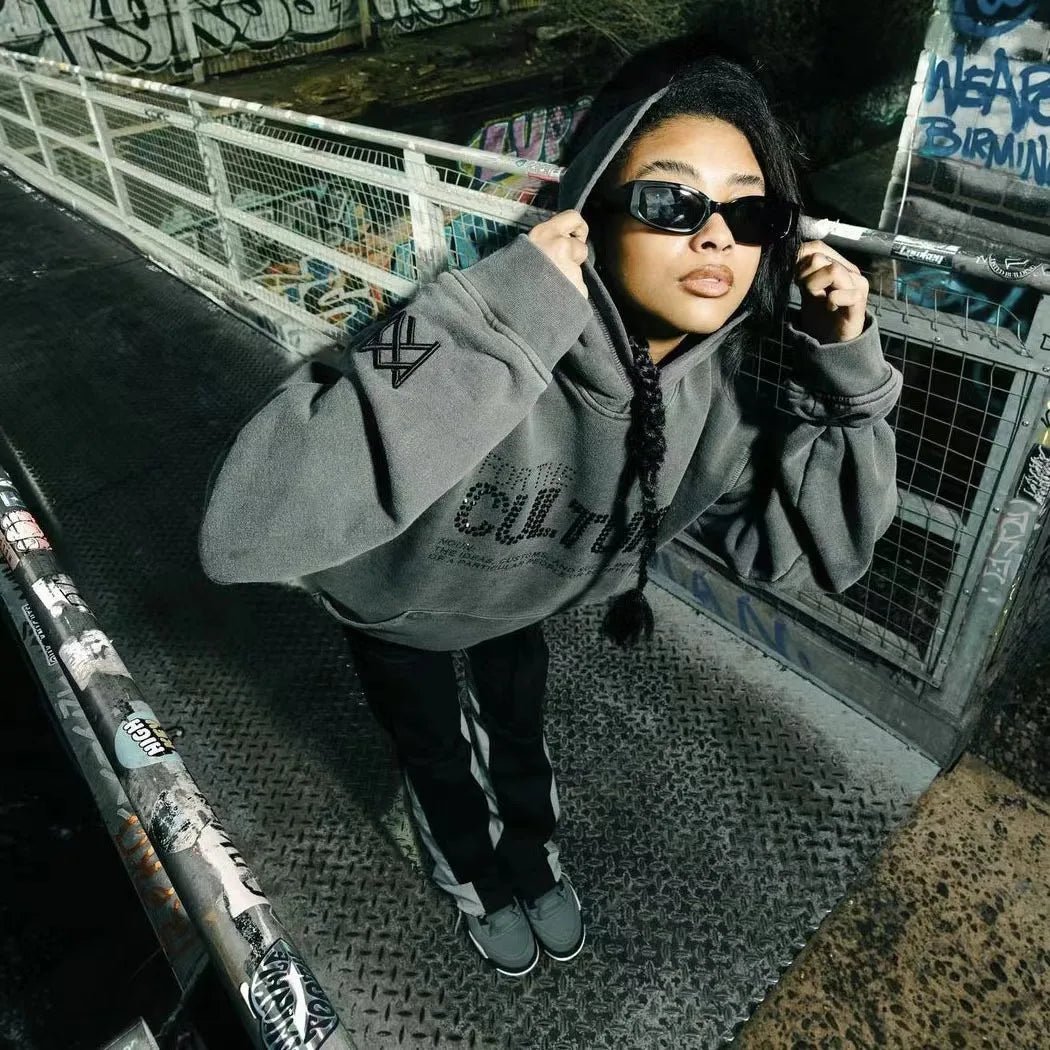 Arvian | For The Culture Hoodie met Rhinestone-Details