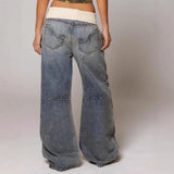 Seyra | Baggy Wide-Leg Jeans met Rib Tailleband & Streetstyle Vibes
