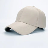 khaki vegan leather cap met gebogen klep