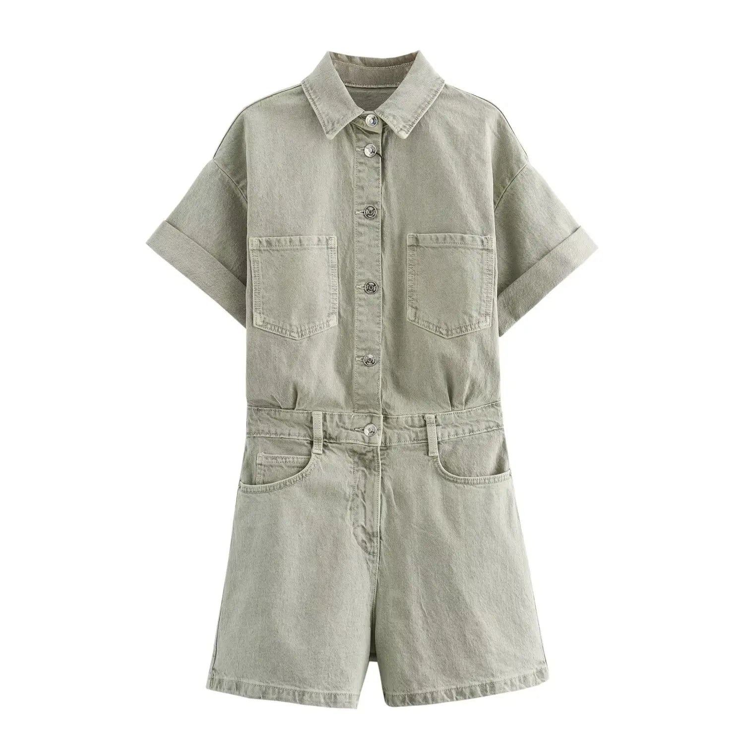 Reyla | Denim Utility Playsuit