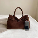 Belviora | Luxe Handtas met Suède Look & Buckledetail