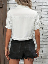 Sabrine wit jack gezien van achteren, casual look
