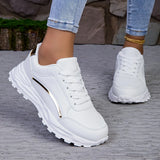 witte chunky sneakers met gouden details
