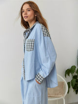 comfortabele pyjamaset voor dames met knoopsluiting