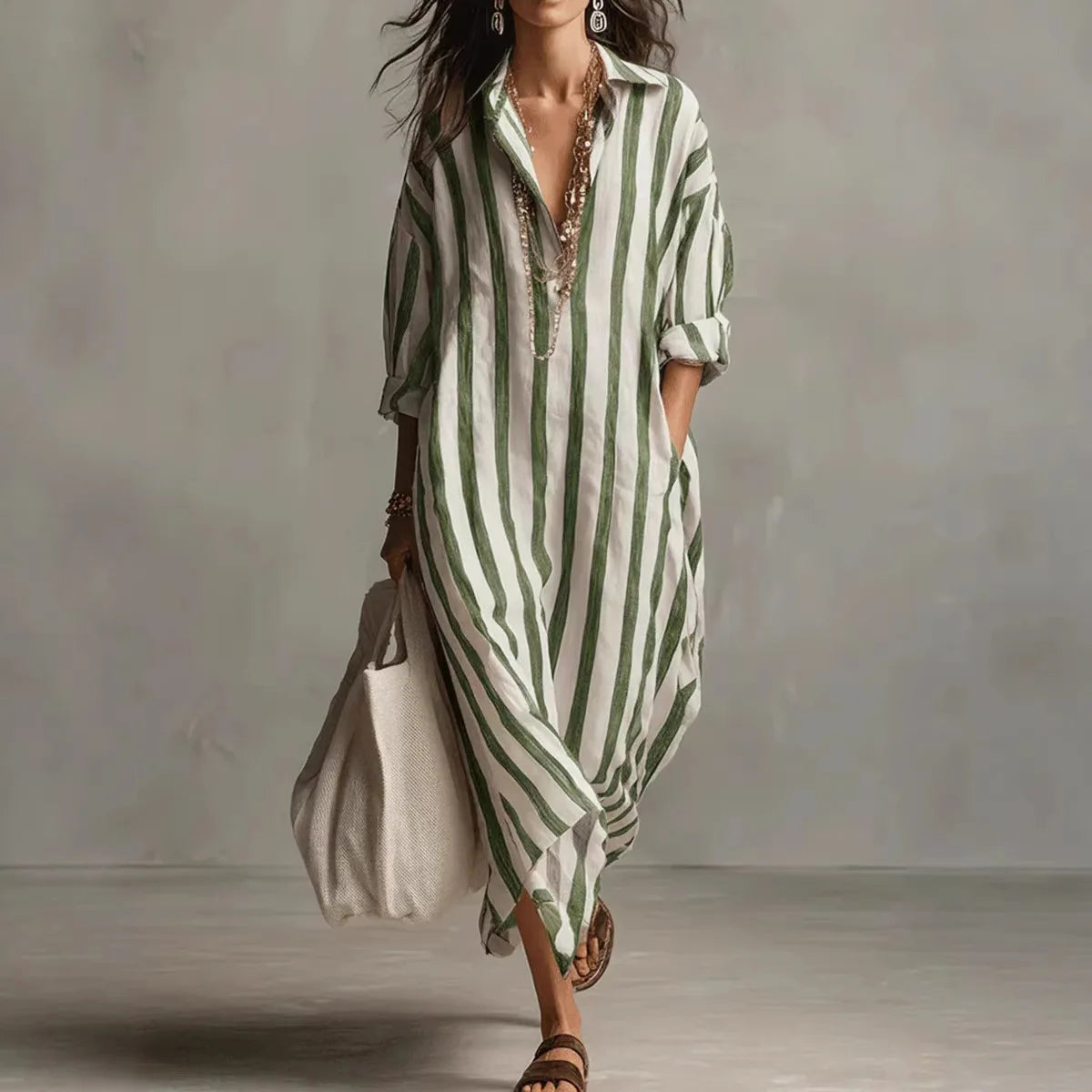 Velira | Robe maxi rayée à coupe ample