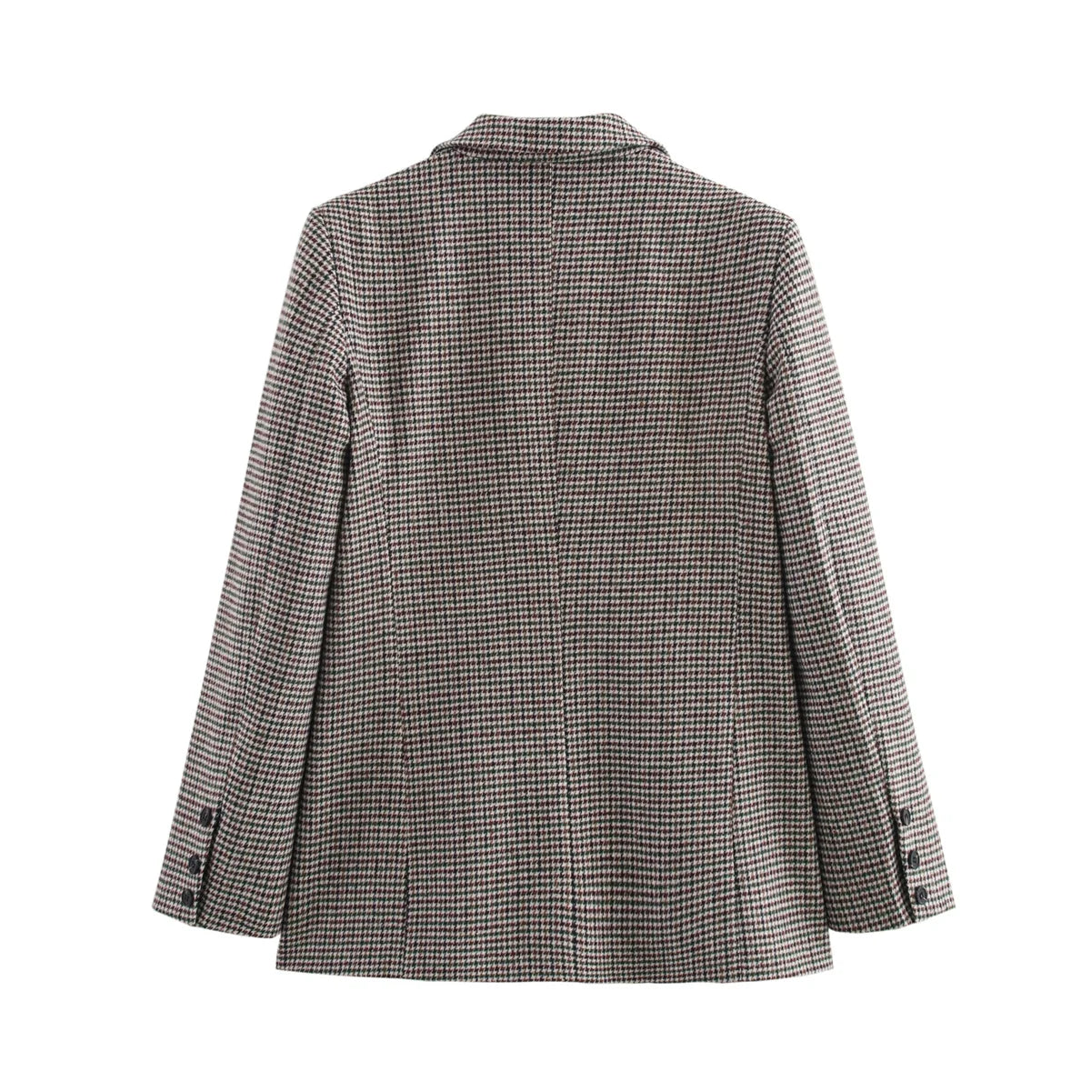 achterkant oversized blazer met ruitpatroon dames