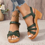 Livia | Comfortabele Sandalen met Gevlochten Detail & Hak