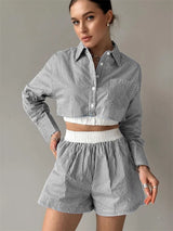 zwart-wit gestreepte lounge set met losse pasvorm