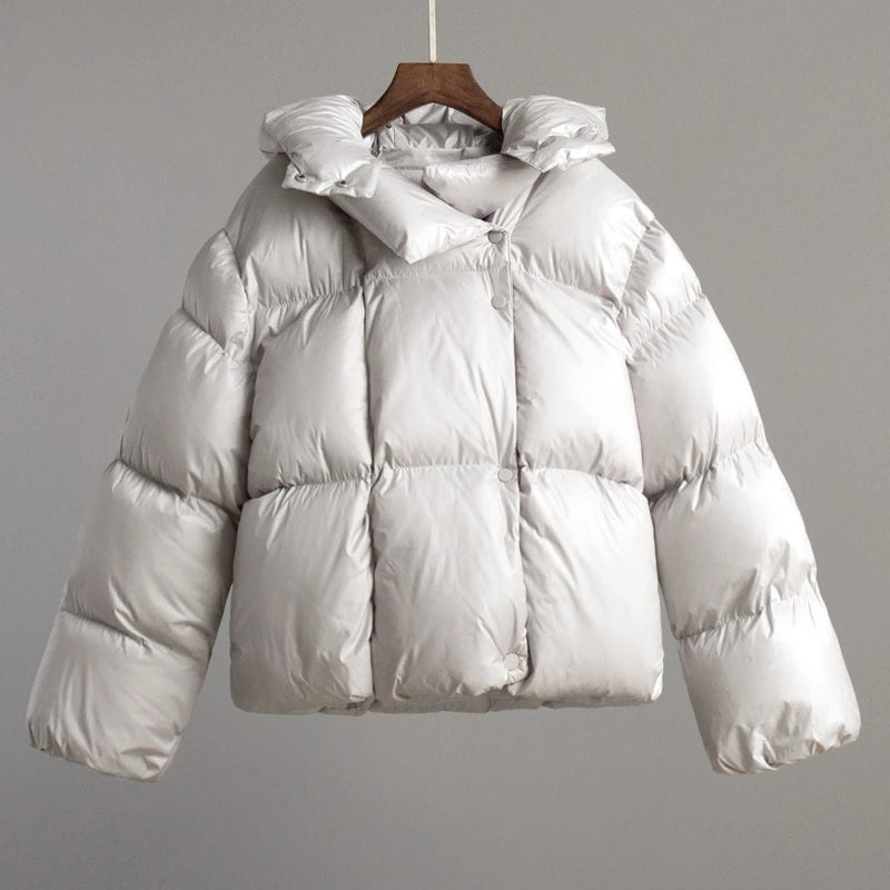 Karevia | Puffy Damesjas met Capuchon & Oversized Fit