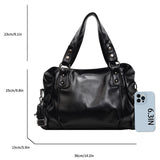 Velmira Vintage | Large Vegan Leather Shoulder Bag