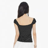 Liora Top | Polka-Dot-Top mit Schleifendetail und romantischer Passform