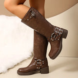 Meloria | Hoge Biker Boots met Gespdetail