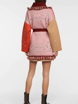 Meliora Cashmere Cardigan | Bandana Knit Met Franjes