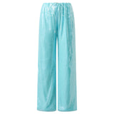 turquoise pailletten broek voor beach party dames