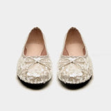 glamour ballerina schoenen met pailletten en ronde neus