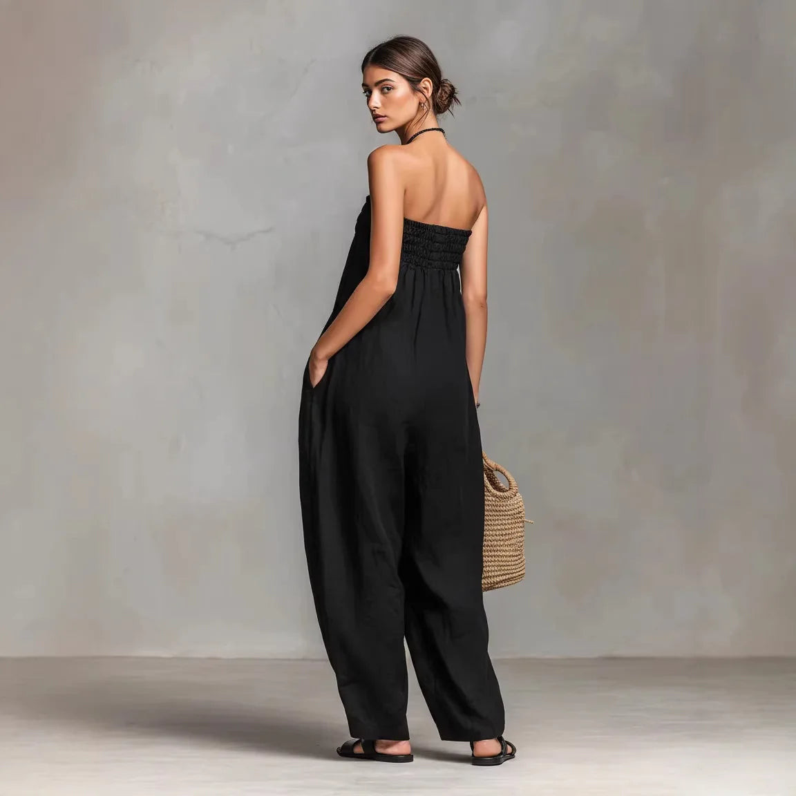 Elvaya | Combinaison d'été bustier avec détail smocké