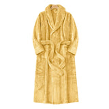 Veloura luxe badjas geel – extra zachte plush badjas voor dames