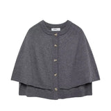Celiane Cape | Gebreide Cape-Cardigan met Knopen