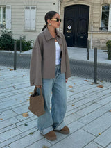 Mirelda Classy Cropped Jacket | Elegante Oversized Jas met Knoopdetails