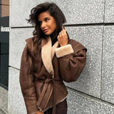vegan shearling coat dames casual chic look
