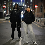 Solayne Sparkle Hoodie rood met rhinestones nachtstreet look