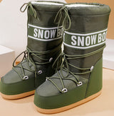 Snow boots dames legergroen winterboots