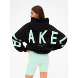Blayen oversized sweatshirt dames zwart met mintgroen backprint – Salejano