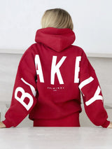 Blayen oversized sweatshirt dames rood met grote backprint – Salejano