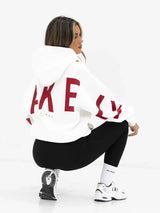 Blayen oversized sweatshirt dames wit met rode backprint – Salejano