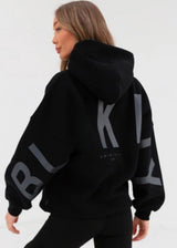 Blayen oversized sweatshirt dames zwart met grijze backprint – Salejano
