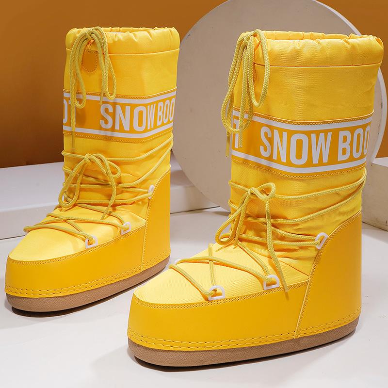 Snow boots dames geel wintermodel