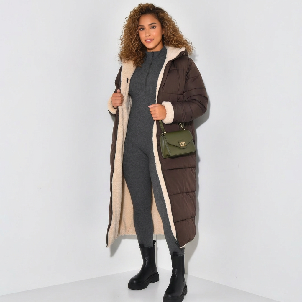 Reversa Coat | Omkeerbare Lange Jas met Teddyvoering