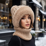 Lunara | Warme 2-in-1 Wintermuts met Faux Fur & Col